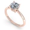 Image 2 : 1.01 ctw VS/SI Diamond Engagment Designer Ring 14k Rose Gold - REF-224Y8X