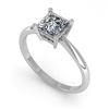Image 2 : 1.01 ctw Princess Cut VS/SI Diamond Engagment Ring 18k White Gold - REF-233X2A