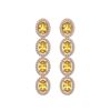 Image 1 : 5.4 ctw Fancy Citrine & Diamond Micro Pave Halo Earrings 10k Rose Gold - REF-143H6R