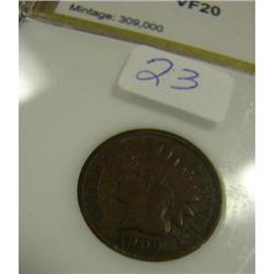 1909-S Indian Head Cent PCI VF 20