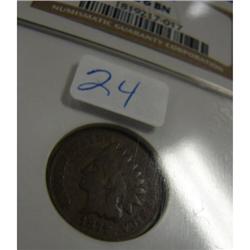 1877 Indian Head Cent NGC G 6 BN