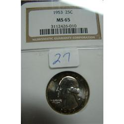 1953 Washington Quarter MS 65 NGC
