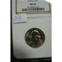 1959 D Washington Quarter MS65 NGC