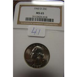 1960 D Washington Quarter MS 65 NGC