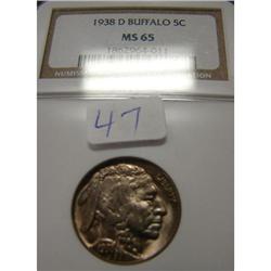 1938 D Buffalo Nickel MS65 NGC