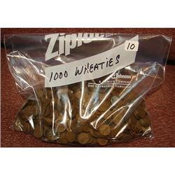 Bag of 1000 Mixed Date Wheat Pennies