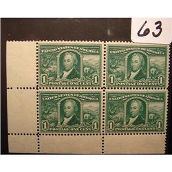 Scott # 323 Louisiana Purchase 1 Cent Corner Block of 4 Stamps Mint NH