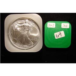 2008 American Silver Eagle 20 pc Roll Gem BU
