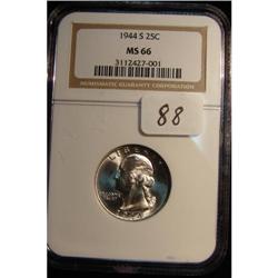 1944-S Washington Quarter MS 66 NGC