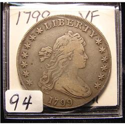 1799 Drapped Bust Dollar VF small scratch