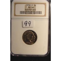 1938-D Buffalo Nickel NGC MS66
