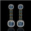 Image 1 : 20.04 ctw London Topaz & Diamond Earrings 14K Yellow Gold - REF-239K8Y