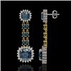 Image 2 : 20.04 ctw London Topaz & Diamond Earrings 14K Yellow Gold - REF-239K8Y