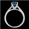 Image 2 : 2 ctw SI Certified Fancy Blue Diamond Solitaire Ring 10k White Gold - REF-238F6M