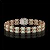 Image 3 : 13.69 ctw Opal & Diamond Bracelet 14K Rose Gold - REF-263G6W