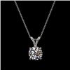 Image 3 : 1 ctw Certified Quality Diamond Solitaire Necklace 10k White Gold - REF-141F3M
