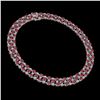 Image 2 : 43.07 ctw Ruby & Diamond Necklace 10K White Gold - REF-527A3N