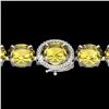 Image 1 : 78 ctw Citrine & Micro VS/SI Diamond Bracelet 14k White Gold - REF-212G8W