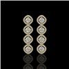 5.28 ctw Cushion Cut Diamond Micro Pave Earrings 18K Yellow Gold - REF-736Y2X