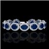 30 ctw Sapphire & Micro Pave VS/SI Diamond Bracelet 10k White Gold - REF-454A5N