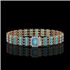 Image 1 : 26.02 ctw Swiss Topaz & Diamond Bracelet 14K Rose Gold - REF-318K2Y