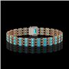 Image 3 : 26.02 ctw Swiss Topaz & Diamond Bracelet 14K Rose Gold - REF-318K2Y