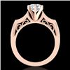 Image 1 : 1.25 ctw VS/SI Diamond Solitaire Art Deco Ring 18k Rose Gold - REF-400W2H
