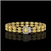 Image 1 : 13.88 ctw Citrine & Diamond Bracelet 14K Yellow Gold - REF-236W4H