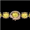 Image 1 : 78 ctw Citrine & Micro Pave VS/SI Diamond Bracelet 14k Rose Gold - REF-212A8N