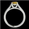 Image 2 : 1.5 ctw Certified SI/I Fancy Intense Yellow Diamond Ring 10k White Gold - REF-327G3W