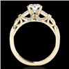 Image 2 : 1.2 ctw Certified Diamond Solitaire Ring 10k Yellow Gold - REF-188W2H