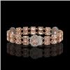 Image 2 : 17.3 ctw Morganite & Diamond Bracelet 14K Rose Gold - REF-302M2G
