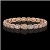 Image 2 : 8.83 ctw Emerald Cut Diamond Micro Pave Bracelet 18K Rose Gold - REF-1051Y2X