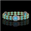 Image 2 : 18.97 ctw Swiss Topaz & Diamond Bracelet 14K Yellow Gold - REF-237N8F