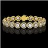Image 1 : 13.42 ctw Diamond Micro Pave Bracelet 18K Yellow Gold - REF-1630H6R
