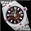 Image 1 : Rolex Ladies Stainless Steel, Diam/Ruby Dial & Diam/Ruby Bezel, Sapphire Crystal