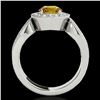 Image 2 : 1.4 ctw Certified SI/I Fancy Intense Yellow Diamond Ring 10k White Gold - REF-204K5Y