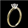 Image 3 : 0.50 ctw Certified VS/SI Quality Princess Diamond Ring 10k Yellow Gold - REF-60Y3X