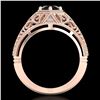 Image 3 : 1.07 ctw Fancy Black Diamond Engagment Art Deco Ring 18k Rose Gold - REF-85W5H