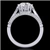 2.2 ctw VS/SI Diamond Art Deco Ring 18k White Gold - REF-725H5R