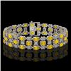 Image 1 : 12.7 ctw Fancy Citrine & Diamond Row Bracelet 10K White Gold - REF-209X3A
