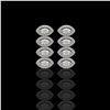 3.84 ctw Marquise Cut Diamond Micro Pave Earrings 18K White Gold - REF-334R6K