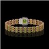 Image 3 : 28.56 ctw Tourmaline & Diamond Bracelet 14K Rose Gold - REF-404W8H