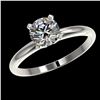 Image 2 : 1.03 ctw Certified Quality Diamond Engagment Ring 10k White Gold - REF-124M4G