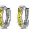 Image 1 : Genuine 1 ctw Peridot Earrings 14KT White Gold - REF-37F4Z