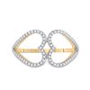 Image 2 : Round Diamond Negative Space Heart Ring 1/5 Cttw 10KT Yellow Gold