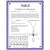 Image 2 : Genuine 0.57 ctw Amethyst & Diamond Necklace 14KT Yellow Gold - REF-40Y8F