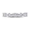Image 2 : Round Diamond Stackable Band Ring 1/8 Cttw 10KT White Gold
