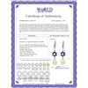 Image 2 : Genuine 9.01 ctw Amethyst, Pearl & Diamond Earrings 14KT White Gold - REF-44M3T