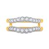 Image 2 : Round Diamond Wedding Wrap Ring Guard Enhancer 1/2 Cttw 14KT Yellow Gold